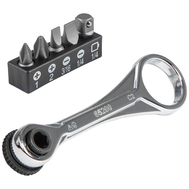 Klein Tools KLE-65200 Slim-Profile Mini Ratchet 5 Piece Set
