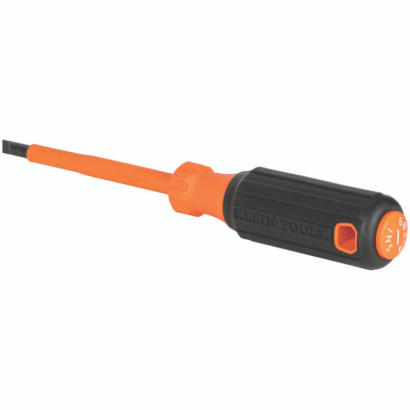 Klein Tools KLE-6824INS 4in Insulated Screwdriver With 1/4-Inch Cabinet Tip