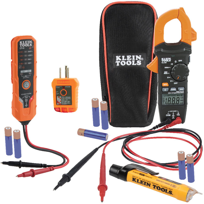 Klein Tools KLE-CL120VP Premium Clamp Meter Electrical Test Kit
