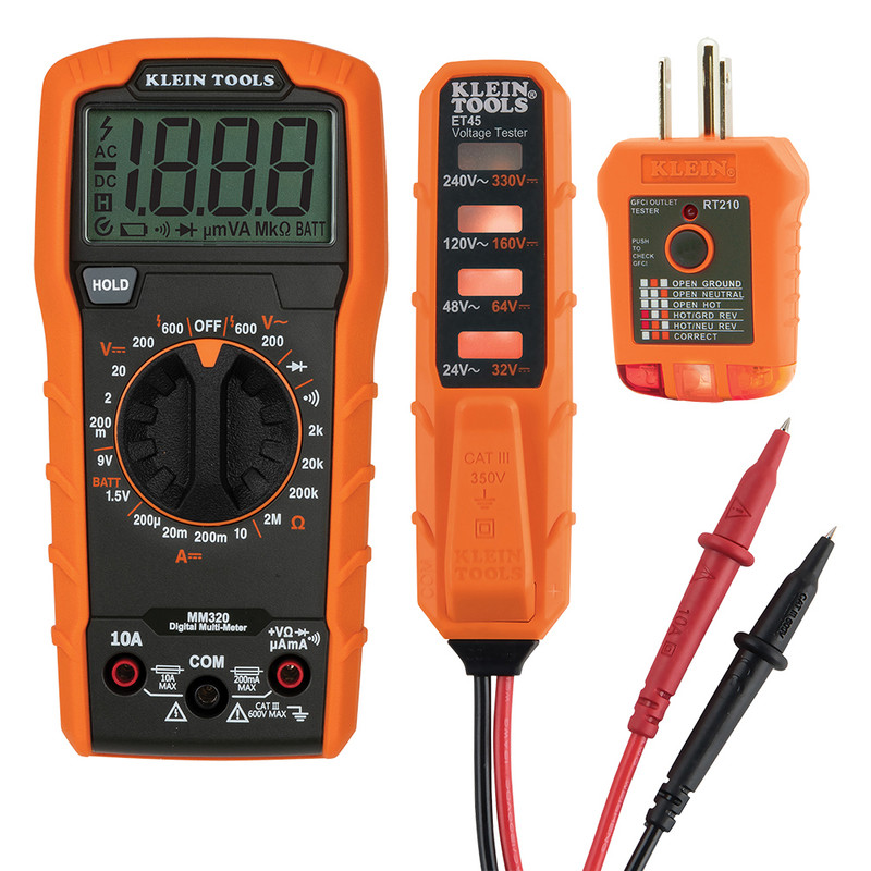 Klein Tools KLE-MM320KIT Digital Multimeter Electrical Test Kit
