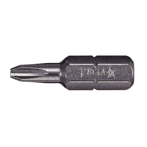Vega Industries VEGA-125P2RX-DB10 1in x Number 2 Extra Hard Phillips Reduced Head Insert Bits 10 Pack