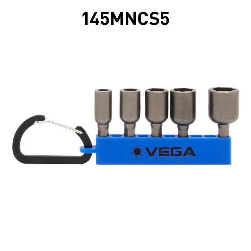 Vega Industries VEGA-145MNCS5 Mag Nutsetter x 1-3/4in Specialty Carabiner 5 Piece Set