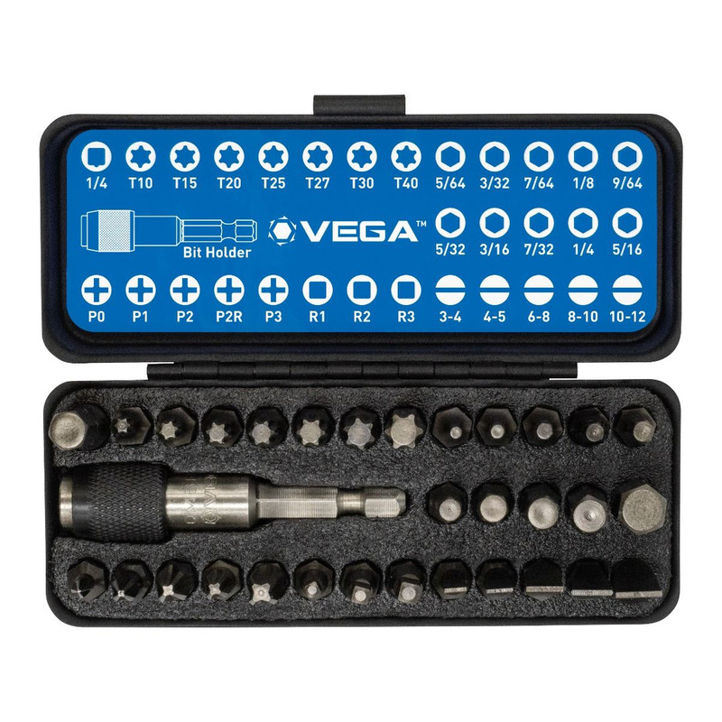 Vega Industries VEGA-V32-1P ProBox Standard Driver Bit 32 Piece Set