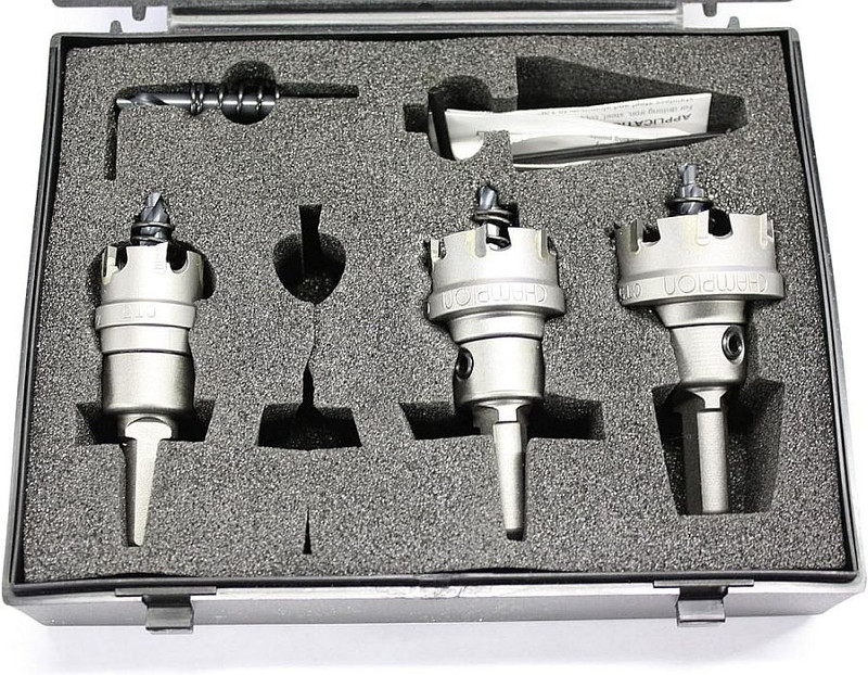 Champion CHAMP-CT5P-SET-A Carbide Tipped Electrical Hole Cutter 5 Piece Set