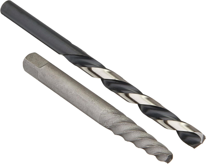 Champion CHAMP-6555 Combination HSS X1-4 Screw Extractor And XL5LH-1/4 HSS Drill Brute Platinum