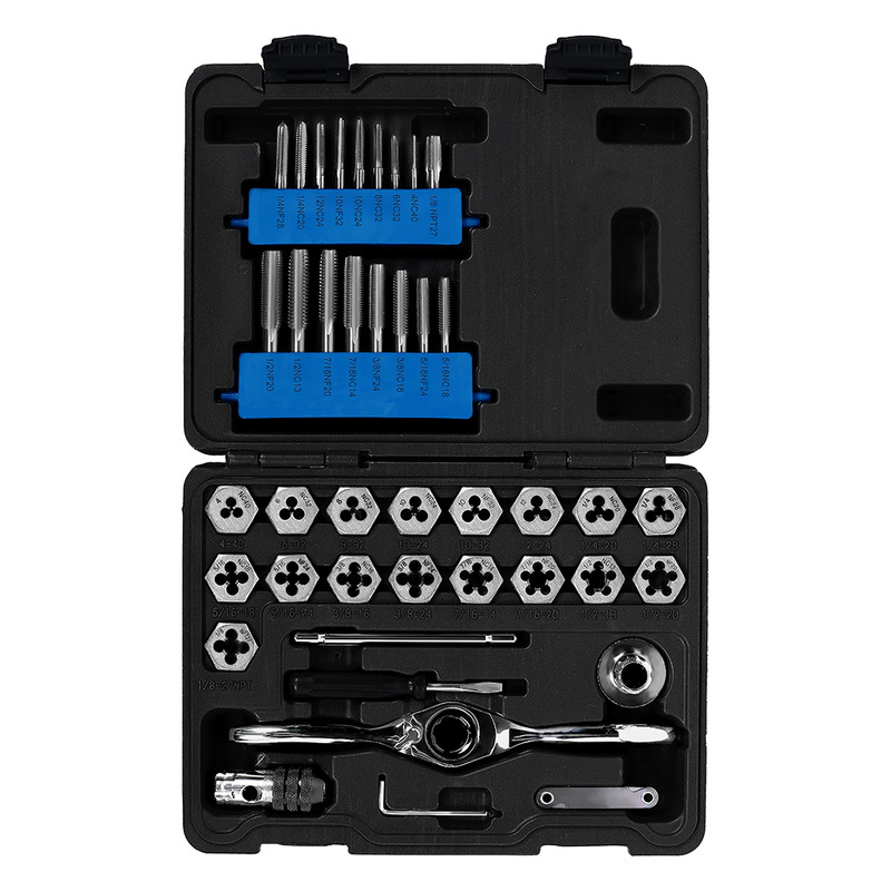 Champion CHAMP-CS40MP-A Cutting Tool Contractor Series Metric Tap And Die 40 Piece Set