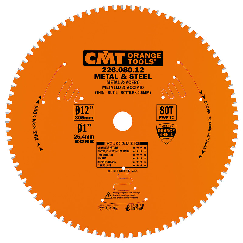 CMT Orange Tools CMT-22608012 12in Dia x T80 Dry Cut Blade