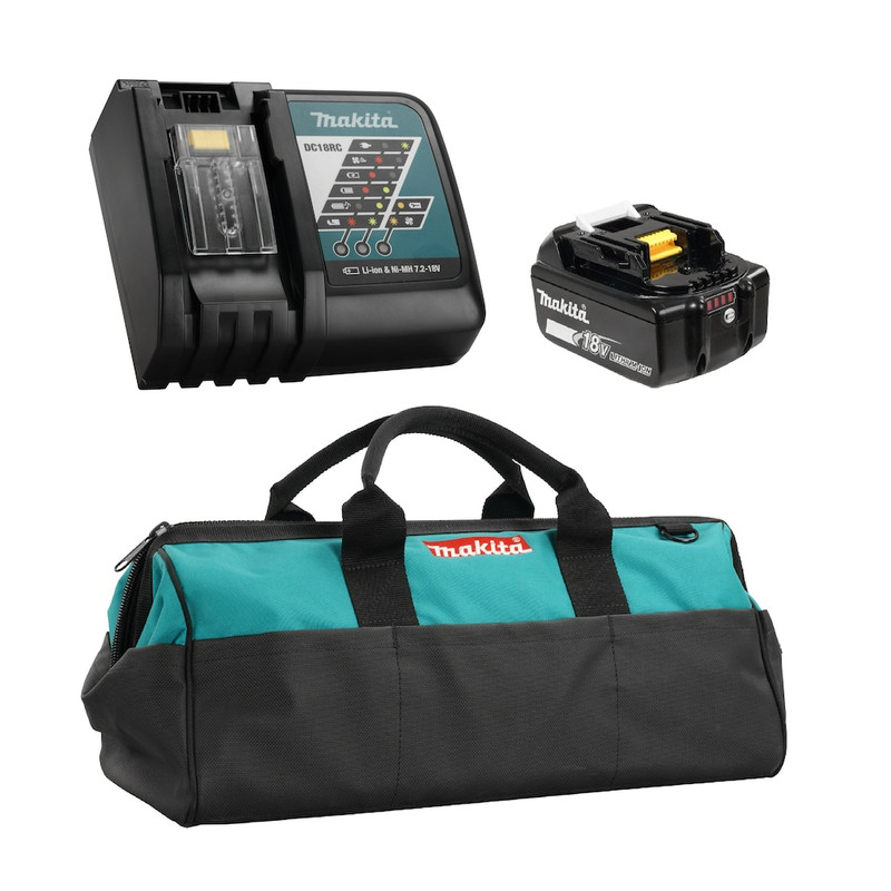 Makita MAK-T-04307 18V Lithium-ion 4.0 Ah Battery And Rapid Charger Starter Kit