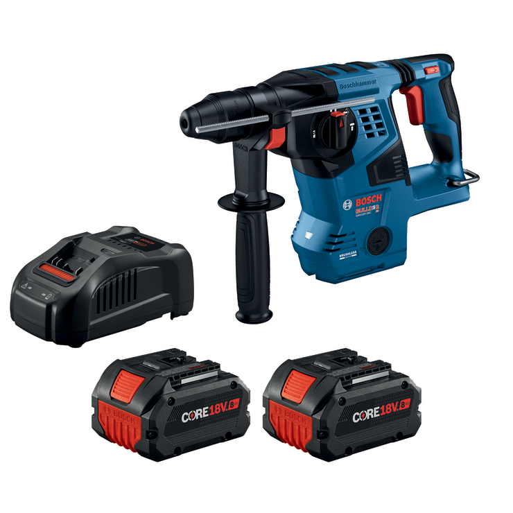 Bosch BOS-GBH18V-28CK28 Professional Cordless Rotary Hammers With 2 High Power Batteries 18V