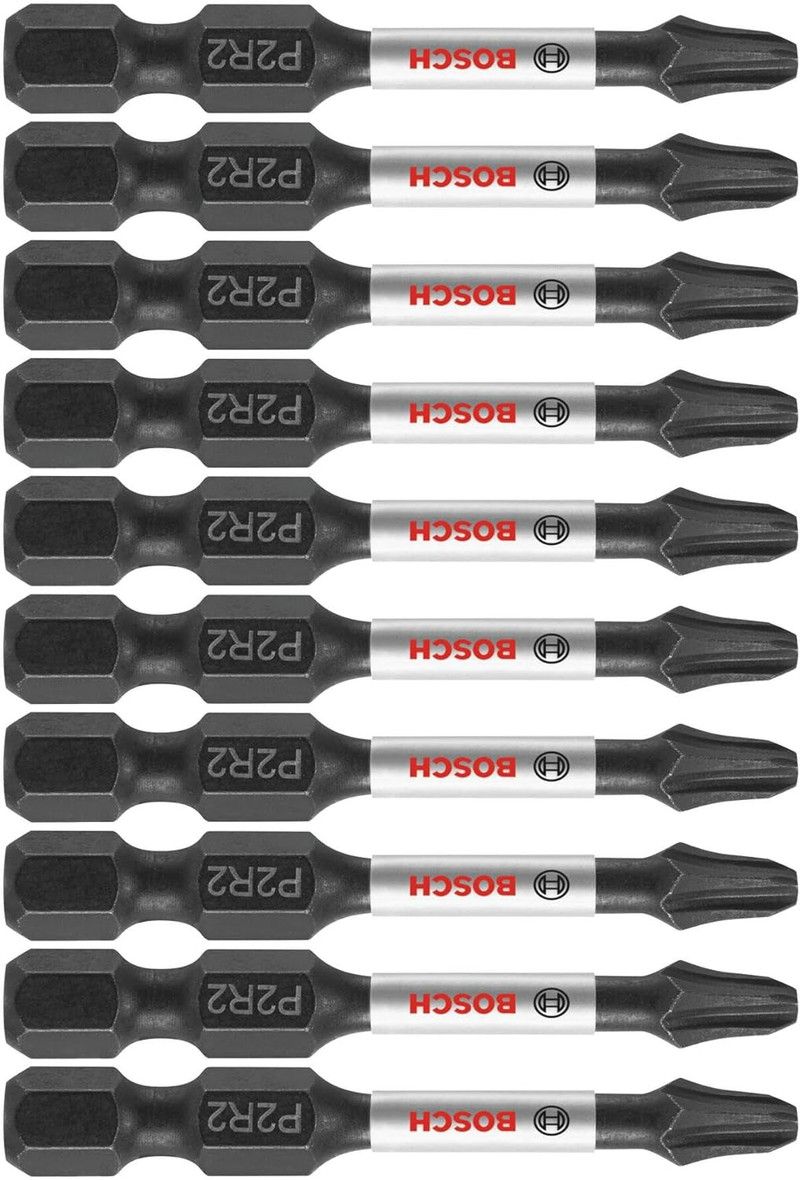 Bosch BOS-ITP2R2205 2in Impact Tough Phillips/Square 2 Power Bits 5 Pack