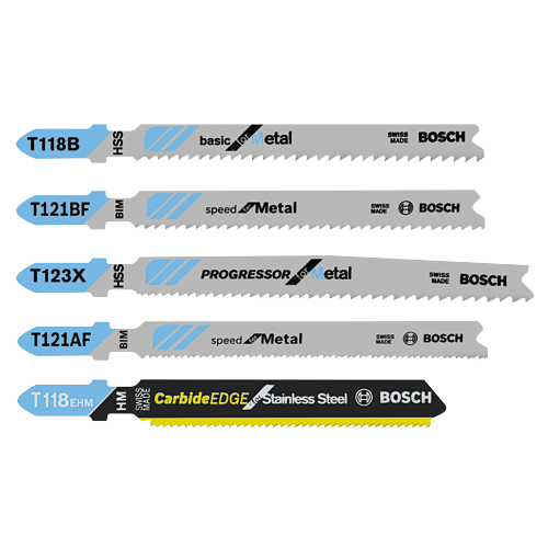Bosch BOS-TPM005 Pro-Metal T-Shank Jig Saw Blade 5 Piece Set