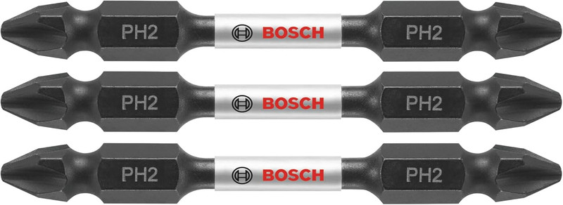 Bosch BOS-ITDEPH22503 2.5in Impact Tough Phillips 2 Double-Ended Power Bits 3 Pack