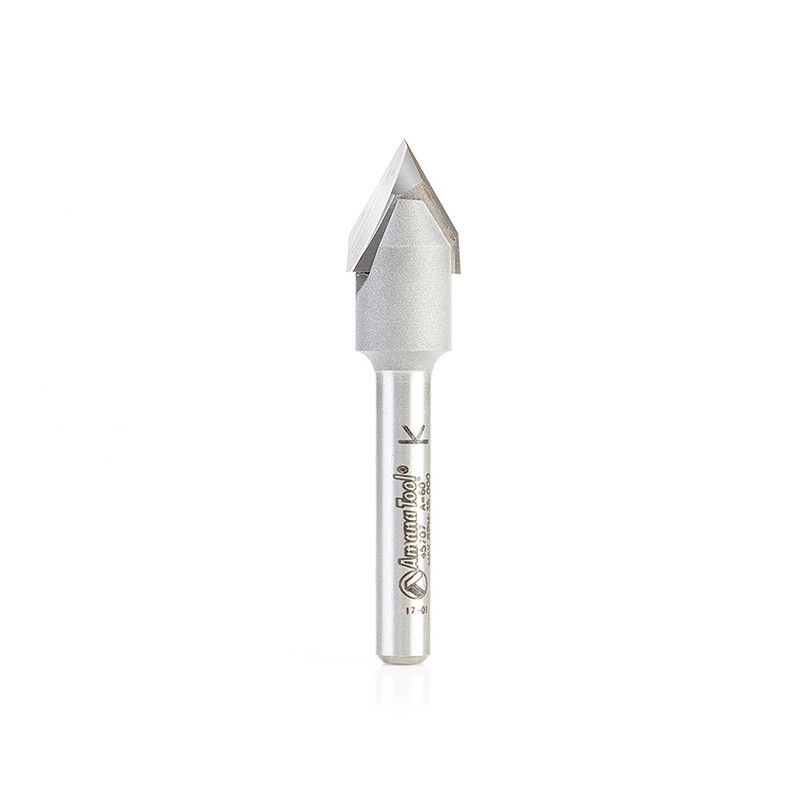Amana AMA-45707 60 Degree x 1/2in Dia Carbide Tipped Zero Point V-Groove