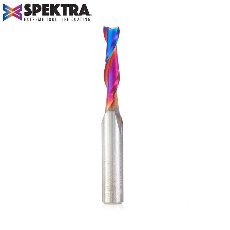 Amana AMA-46101-K Solid Carbide Spektra 3/16in Dia Up-Cut Extreme Tool Life Coated Spiral Plunge
