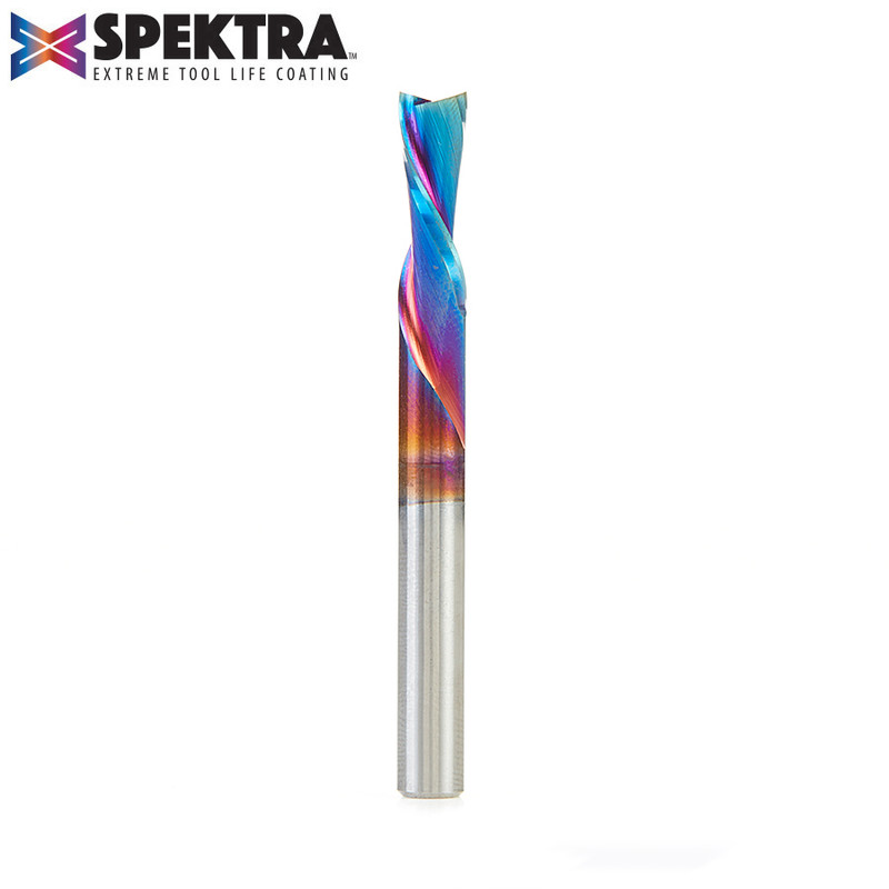 Amana AMA-46202-K Spektra 1/4in Dia Solid Carbide Extreme Tool Life Coated Spiral Plunge