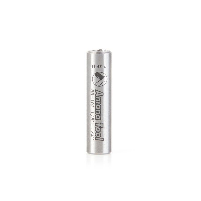 Amana AMA-RB-102 1/4in Dia. High Precision Steel Router Collet Reducer