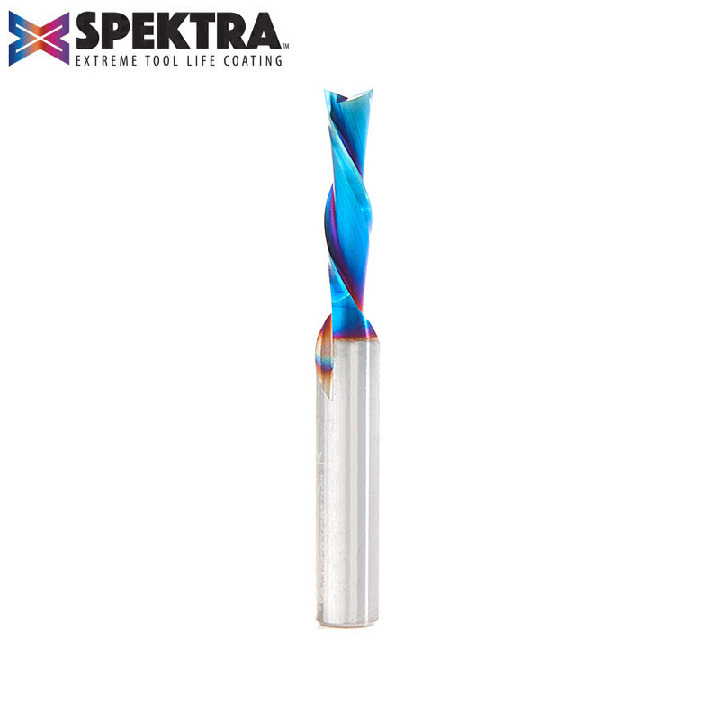 Amana AMA-46201-K Spektra 3/16in Dia Solid Carbide Extreme Tool Life Coated Spiral Plunge