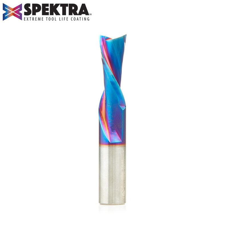 Amana AMA-46206-K Spektra 1/2in Dia Solid Carbide Extreme Tool Life Coated Spiral Plunge