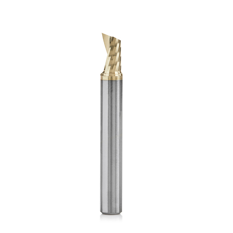 Amana AMA-51479-Z CNC 1/4in Dia Solid Carbide Spiral O Flute Aluminum Cutting Up Cut ZrN Coated Router Bit