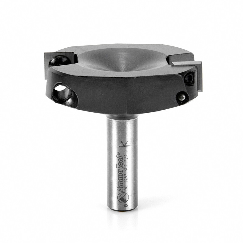 Amana AMA-RC-2257 CNC 2-1/2in Dia. Insert Carbide Spoilboard For Surfacing Rabbeting Flycutter Slab Leveler And Surface Planer