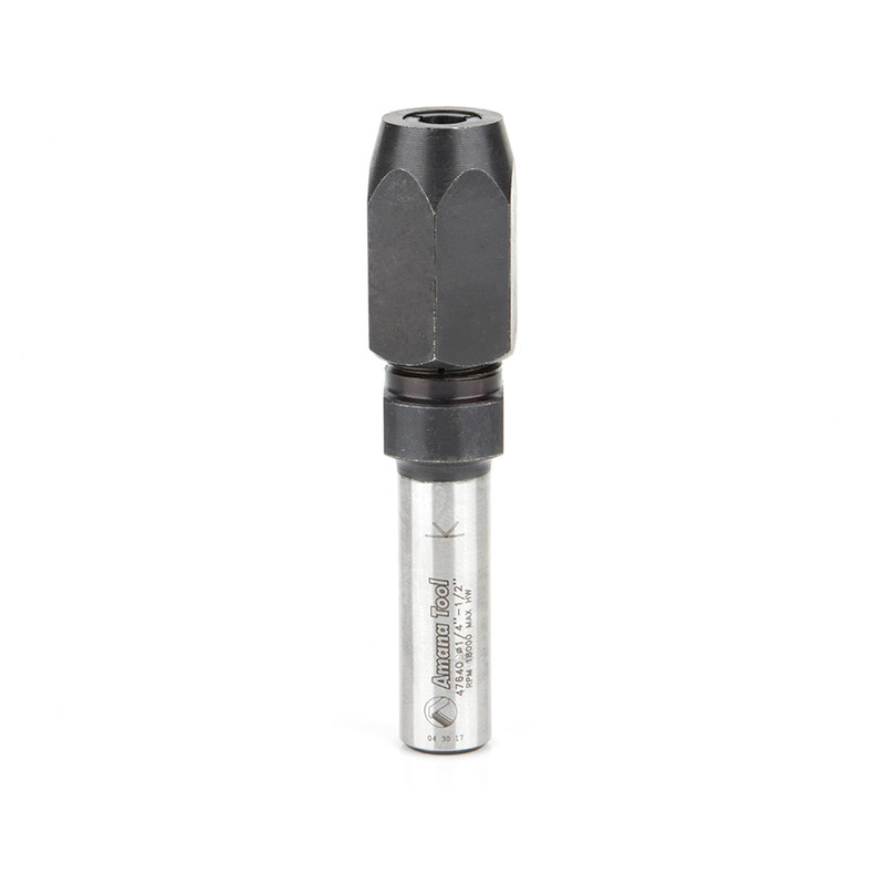 Amana AMA-47640 1/2in Shank CNC Extension Adapter For 1/4in Shank Router Bits