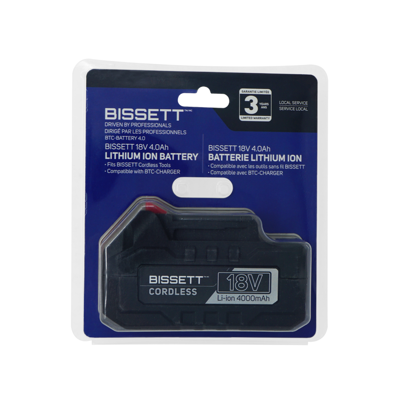 Bissett BIS-BTC-BATTERY4.0 18V 4.0Ah Lithium Ion Battery