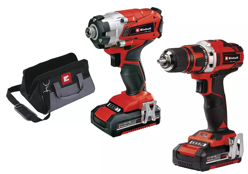 Einhell EIN-4257245 1/2in Cordless Drill/Driver With 1/4in Impact Kit