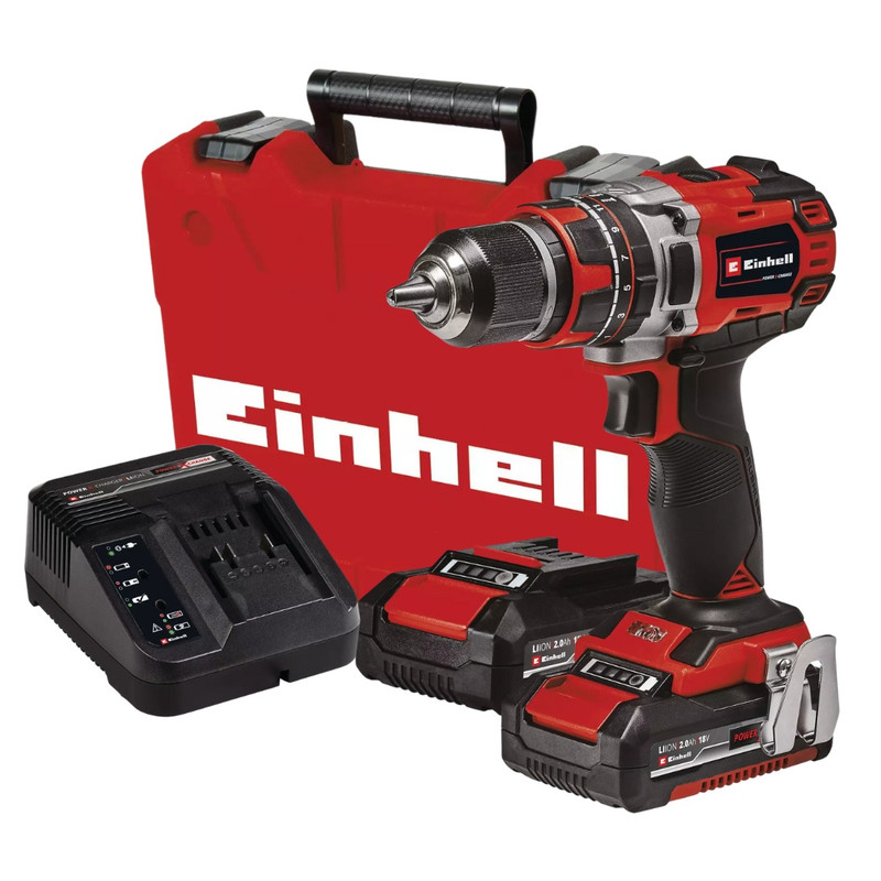 Einhell EIN-4514360 1/2in Cordless Hammer Drill Driver 2x 2.0Ah Kit
