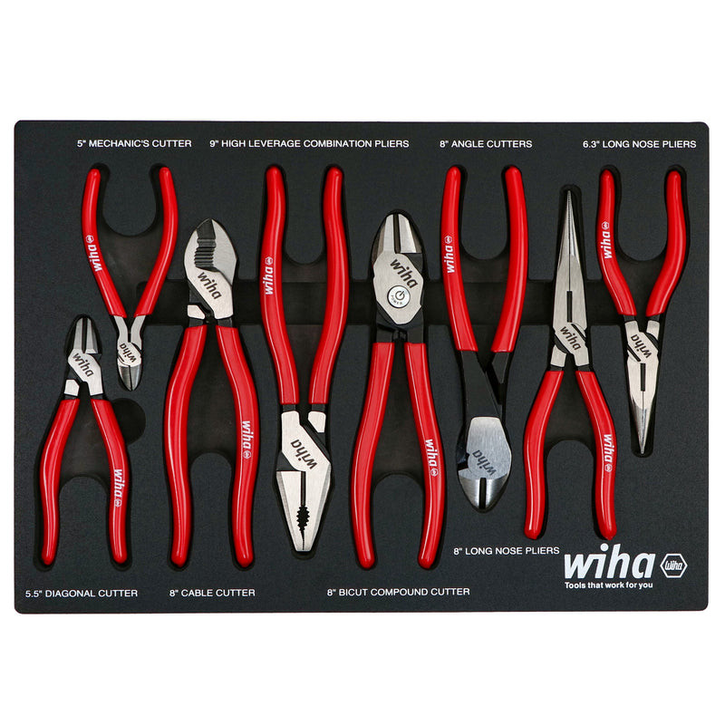 Wiha Tools WIHA-34682 8 Piece Classic Grip Pliers And Cutters Tray Set