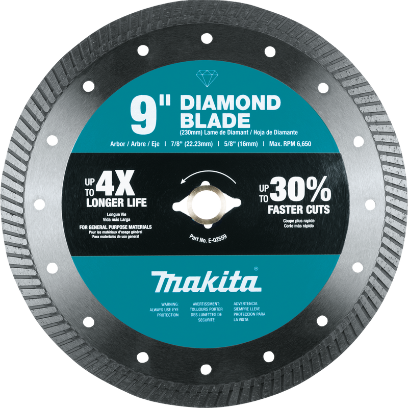 Makita MAK-E-02559 9in General Purpose Turbo Diamond Blade