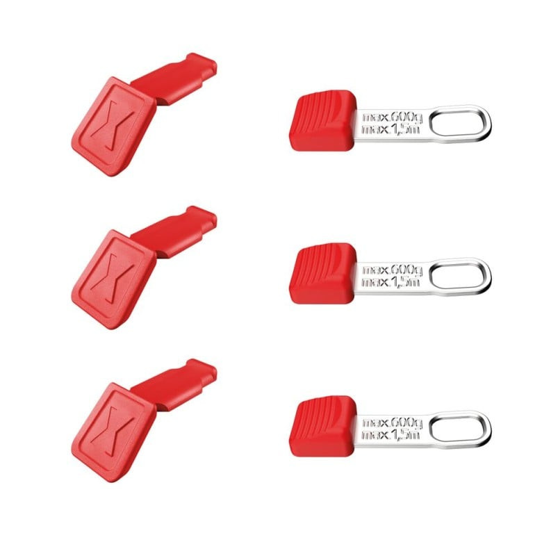 Knipex KNIP-006306TCRSBA Knipextend Color Coded And Tethered Tool Clips Red 6 Pieces