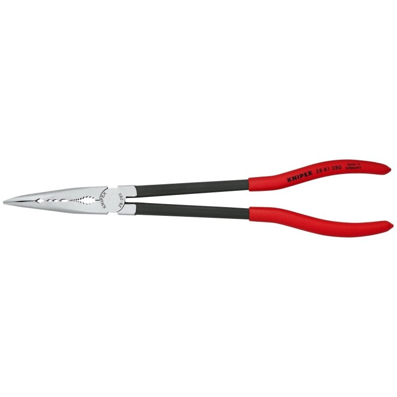 Knipex KNIP-2881280SBA 11in Extra Long Needle-Nose 45 Degree Angled Plier