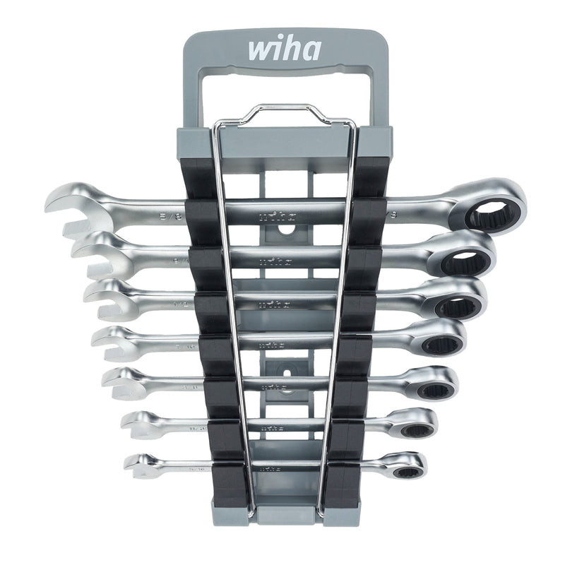 Wiha Tools WIHA-30393 7 Piece SAE Combination Ratchet Wrench Set