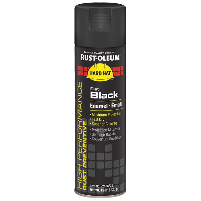 Rust-Oleum RUS-V2178838 V2100 System Rust Preventive Enamel Spray Flat Black