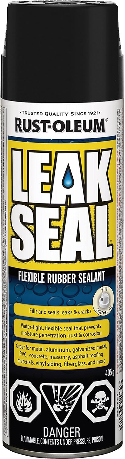 Rust-Oleum RUS-266288 Leak Seal Flexible Rubber Sealant In Black 405g