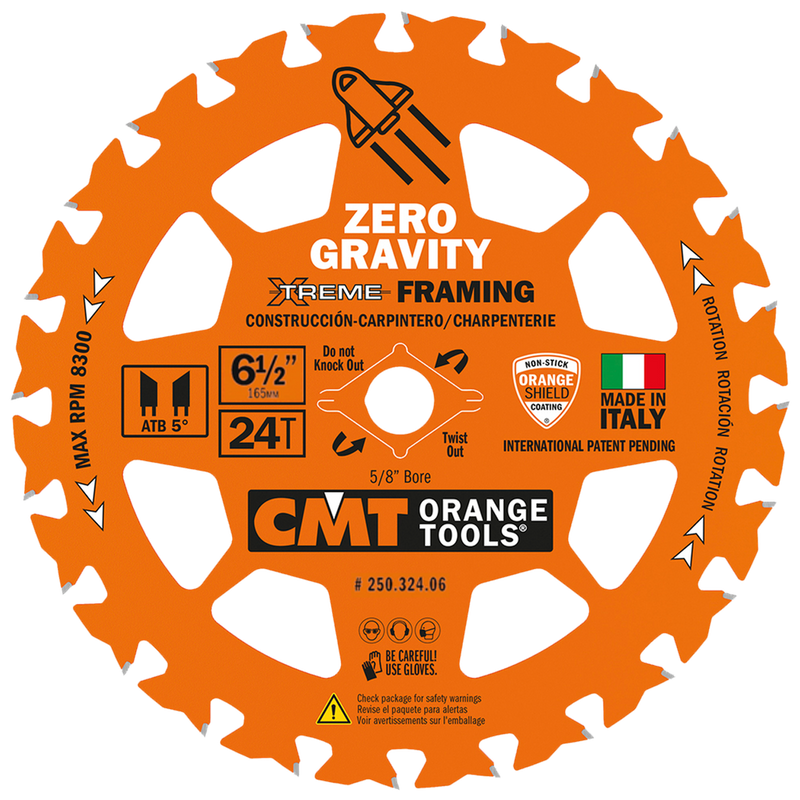 CMT Orange Tools CMT-25134006-X10 6-1/2in x 5/8in 40T Finish Zero Gravity Blade 10 Pack