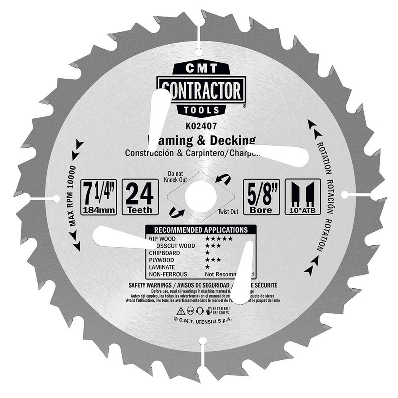 CMT Orange Tools CMT-K02407-X10 ITK Contractor 7-1/4in x 24x5/8in - 10pk