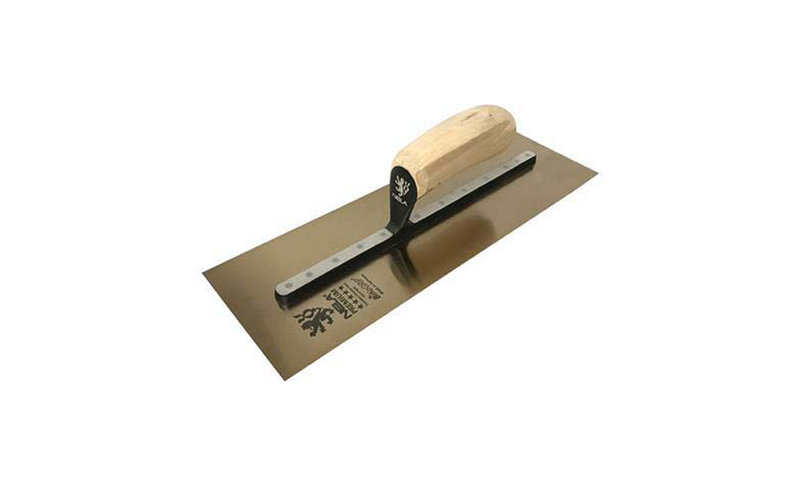 Nela NL10453XX - 4-1/2in Elite Gold Stainless Steel Flat Trowel with BikoGrip Cork