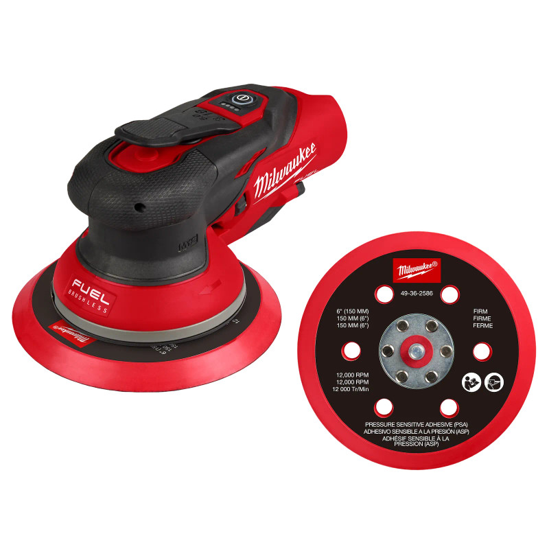 Milwaukee MIL-2585-20 M12 Fuel 6in Random Orbital Sander - 3/16in