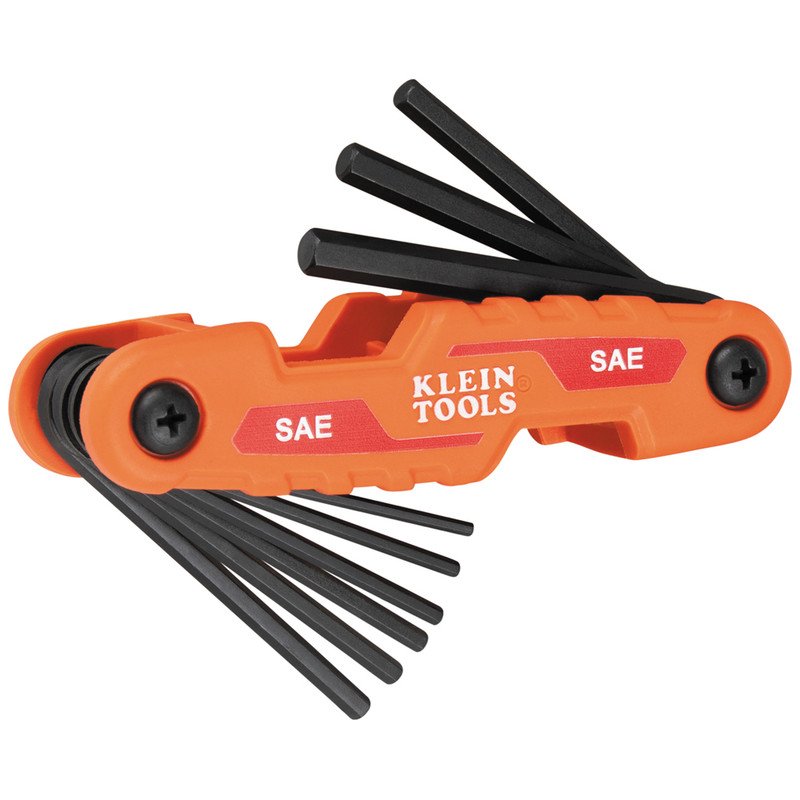 Klein Tools KLE-70540 Compact Folding Hex Key Set, SAE