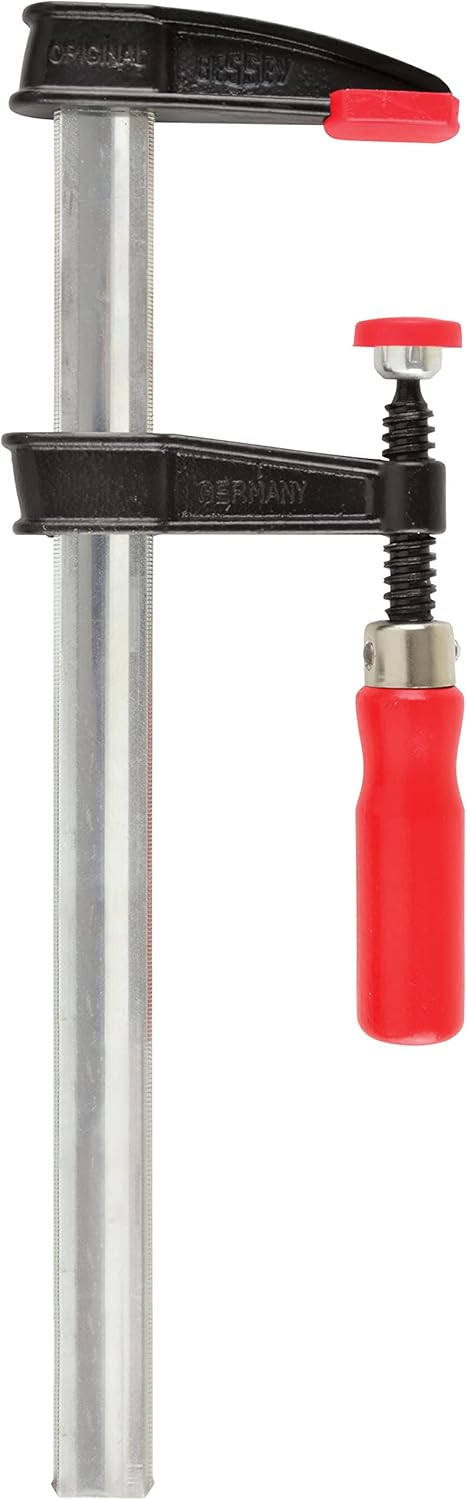 Bessey BES-TGJ2XX F-Style Light Duty Wood Handle Clamp For Woodworking With Replaceable Pads