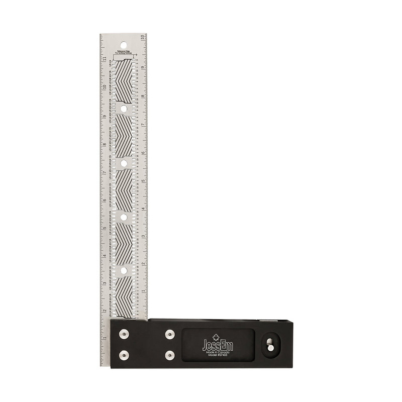 JessEm Tool Co. JES-07403 12in Stainless Steel Precision Square with Flex Grip