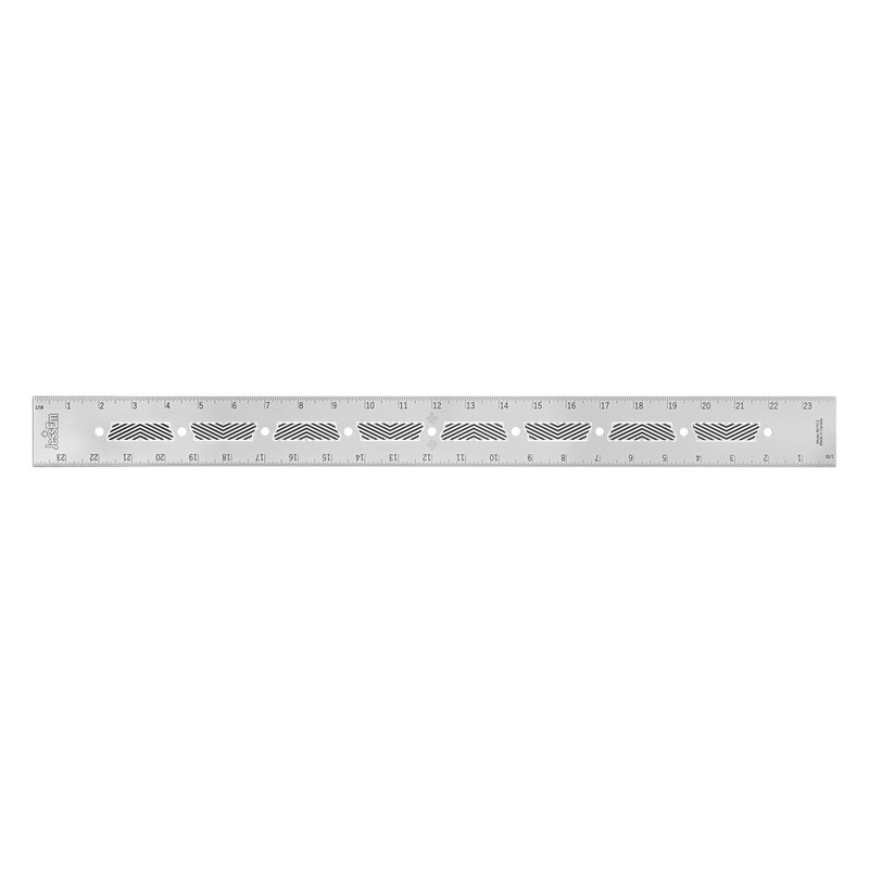 JessEm Tool Co. JES-07413 24in Imperial Stainless Steel 24in Precision Rule with Flex Grip