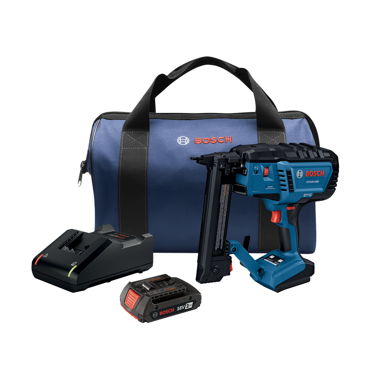 Bosch BOS-GTH18V-18MB12 18V Brushless 18-Gauge Narrow Crown Stapler 2.0Ah Kit