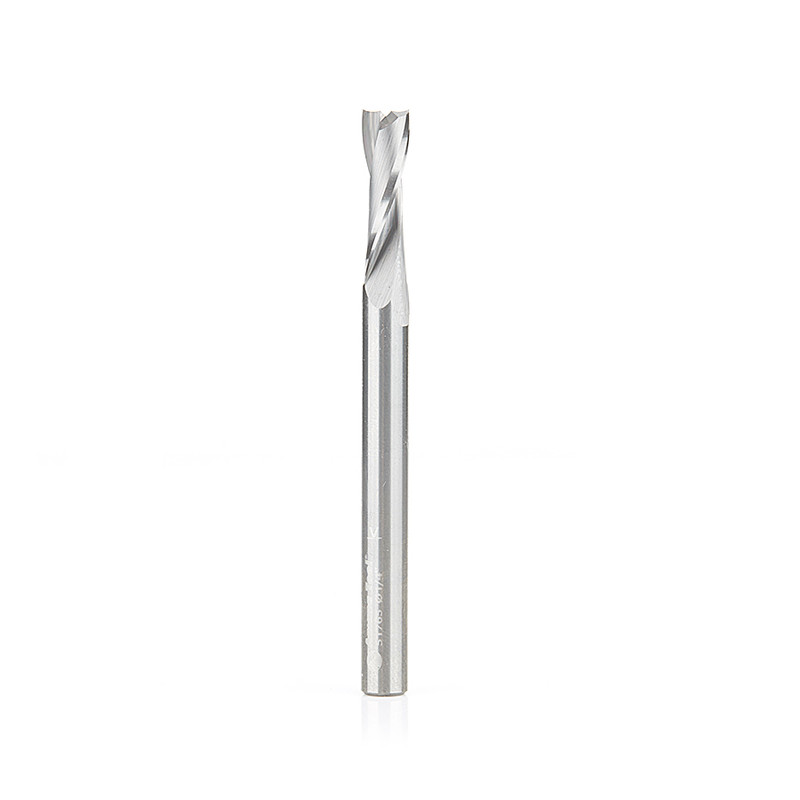 Amana AMA-5176XX Solid Carbide CNC Spiral Double O Flute Long Up Cut Router Bit 1/4in Shank