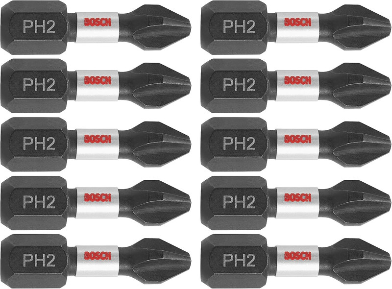 Bosch BOS-ITPH25PKXX Impact Tough Phillips Number 2 Insert Bit 5 Pack