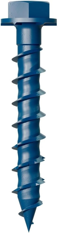 Simpson SIM-TNT18HEXXX 3/16in Titen Turbo Concrete And Masonry Screw Anchor 100 Pieces