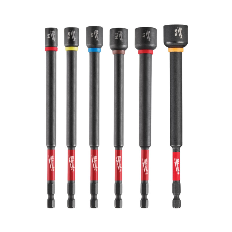 Milwaukee MIL-49-66-4567 SHOCKWAVE Impact Duty 6in Magnetic 6-Piece Nut Driver Set