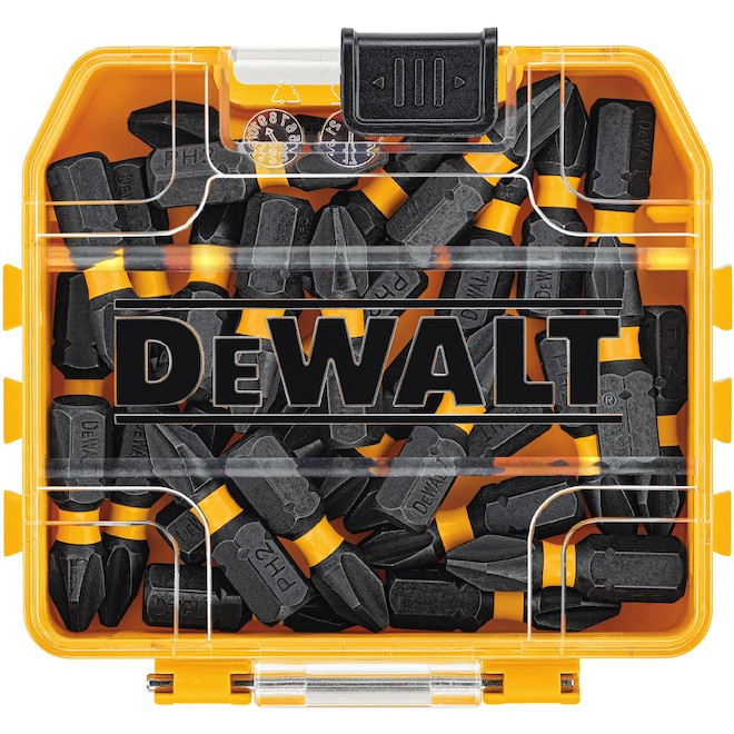DEWALT DEW-DWAF1PH2IR30 FlexTorq 1in Philips #2 Black Steel Screwdriver Bits 30-Pack