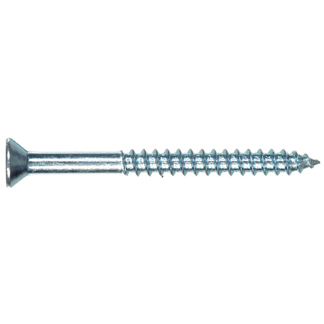 Hillman PAU-126066 Flat Head LP Square FLT HD Zinc Wood Screw 6 x 1in, 100-Pieces
